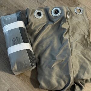 Silver Grommet Curtains - brand new